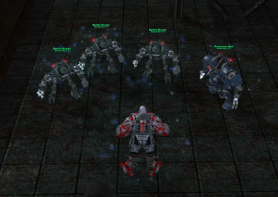 Guardian S-5 with some of his robotic troops